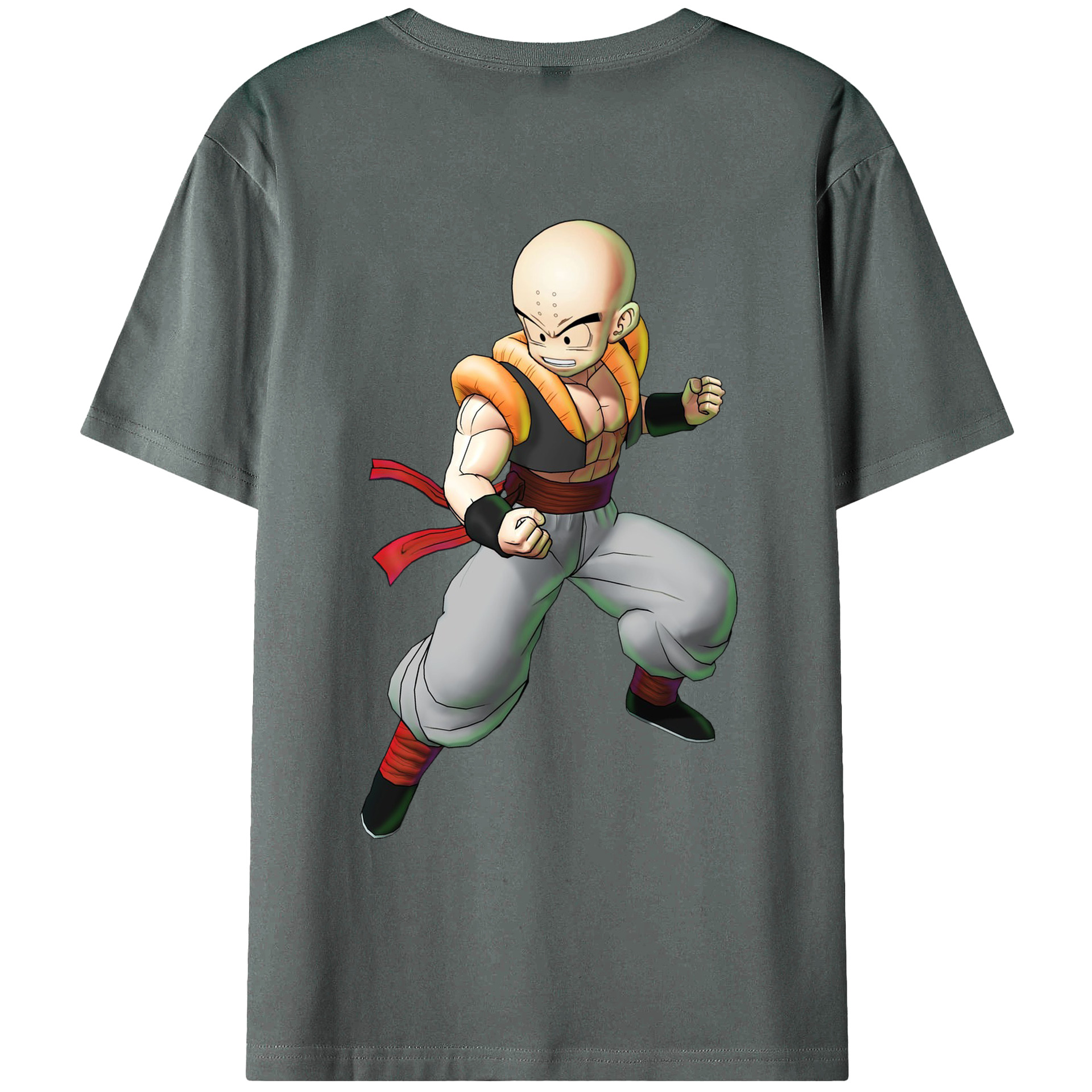（画像用） ドラゴンボール クリリン DRAGON BALL krillin 綿100％ メンズ半袖Tシャツ（バックプリント） 通気性